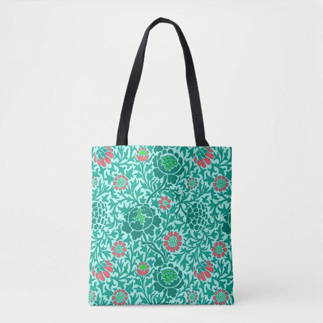 Flora, Türkis, Aqua & Coral (Vorderseite)