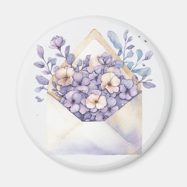 Flora-Umschlag für Wasserfarben - Niedlich Magnet (Vorne)