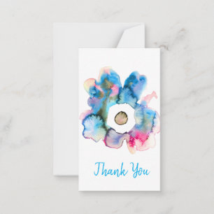 Flora und abstrakte Aquarell Mitteilungskarte