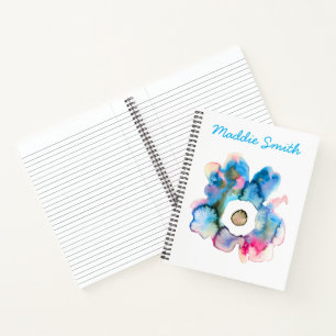 Flora und abstrakte Aquarell Notizbuch