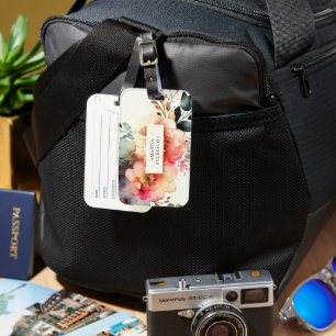 Flora und Fauna Botanisches Personalisiertes Gepäckanhänger