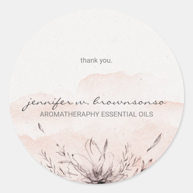 Flora und Fauna Einfach, einfach Runder Aufkleber (Vorderseite)