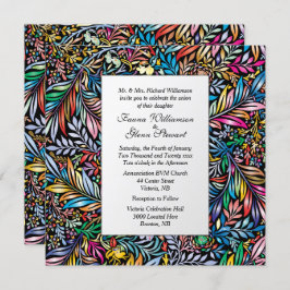 Flora und Fauna - Einladung zur mehrfarbigen Hochz