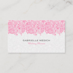 Flora und Fauna Paisley Lace Business Card Visitenkarte