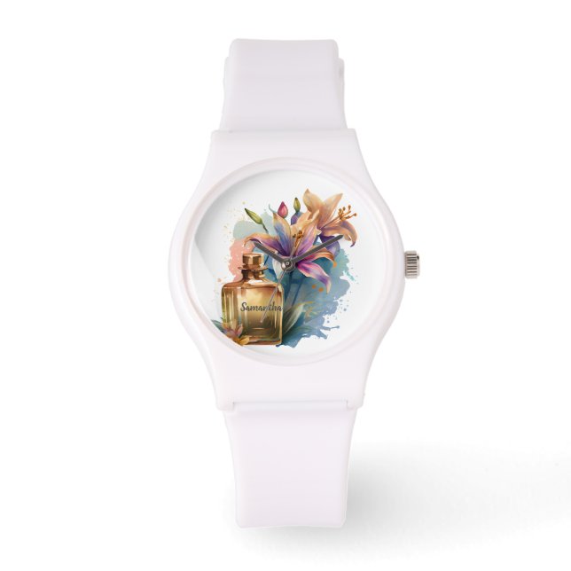 Flora und Fauna Parfüm Flasche eWatch Armbanduhr (Vorderseite)