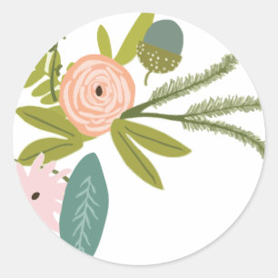 Flora und Fauna Runder Aufkleber