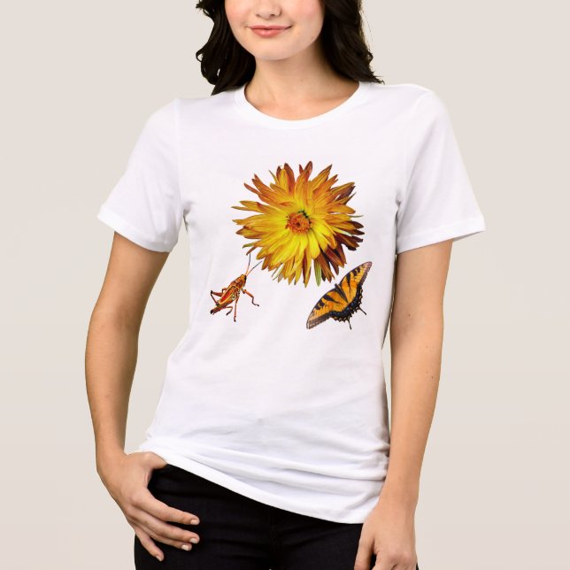Flora und Fauna Tri-Blend Shirt (Vorderseite)