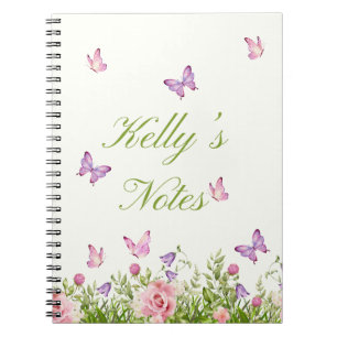Flora und Schmetterling Atemberaubend Notizblock