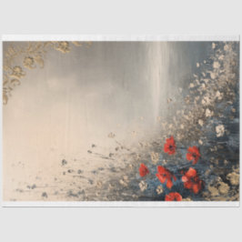 Flora und Strandlandschaft, verzierte Kunstwerke Seidenpapier