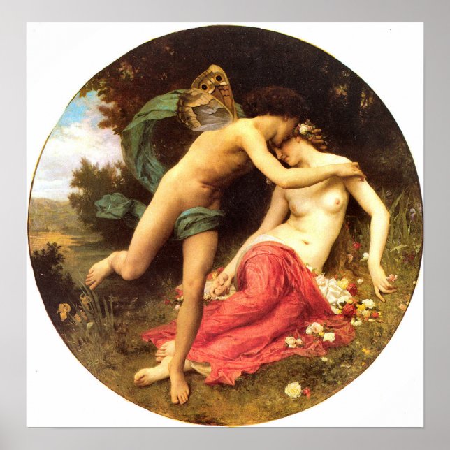 Flora und Zephyr 1875 William Bougeureau Poster (Vorne)