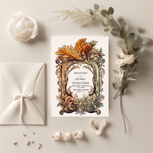 Flora Vintage Art Nouveau Hochzeit Einladung