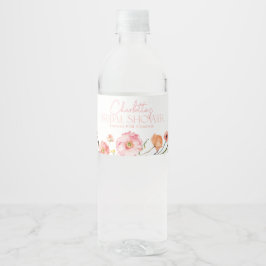 Flora-Wildblume Brautparty Wasser Flasche Etikett