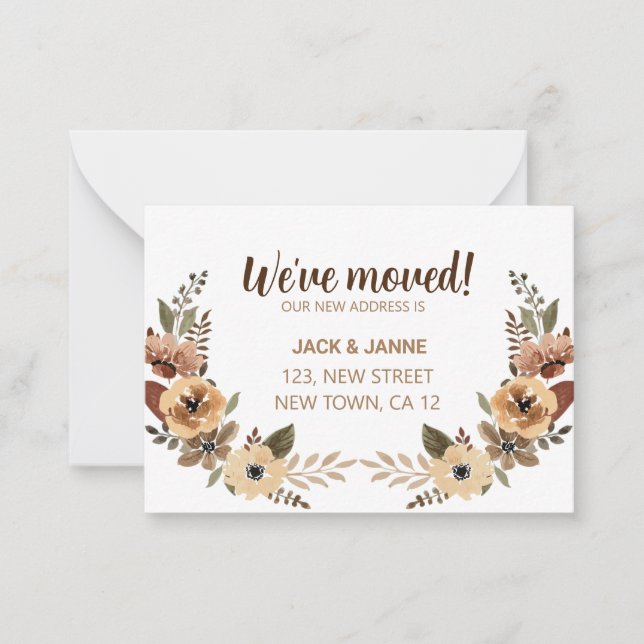 Flora Wir haben eine neue Ankündigungskarte übertr Mitteilungskarte (Vorderseite)