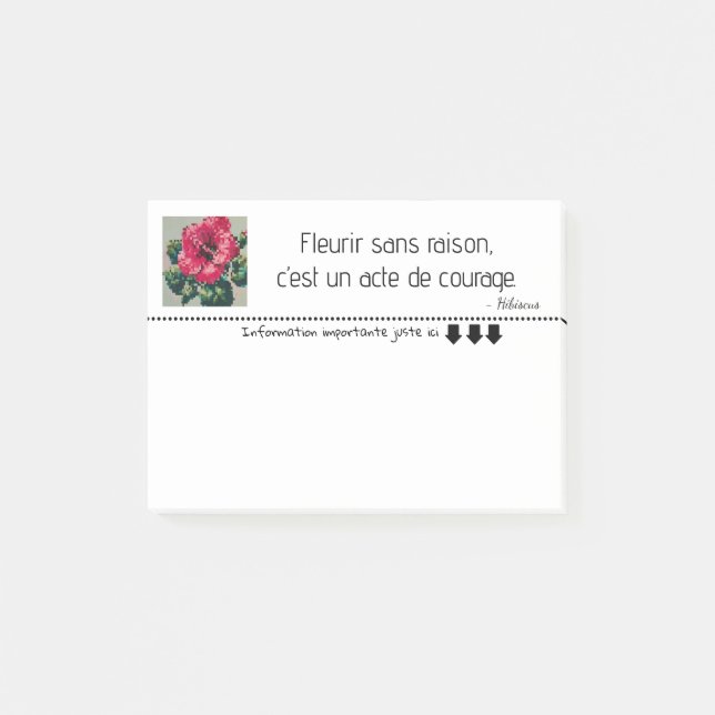 Floraison-Hibiskus Post-it Klebezettel (Vorderseite)