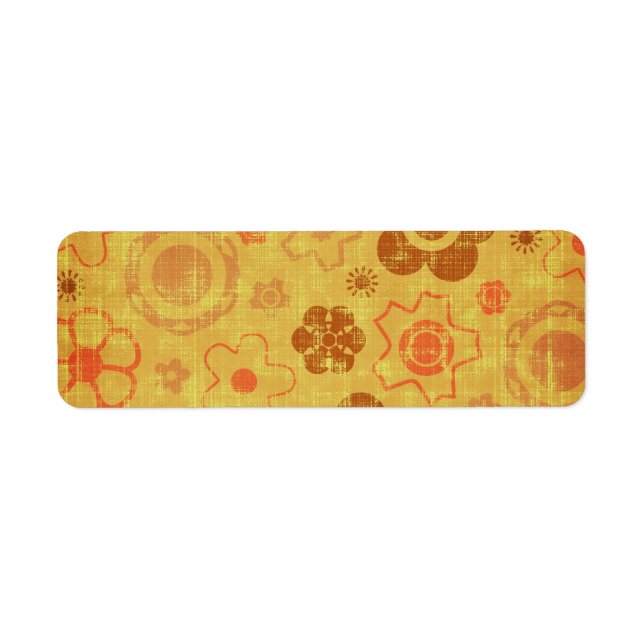 FLORAL17 RETRO ORANGES TAN BURNT DISTRESSED TEXTUR (Vorne)