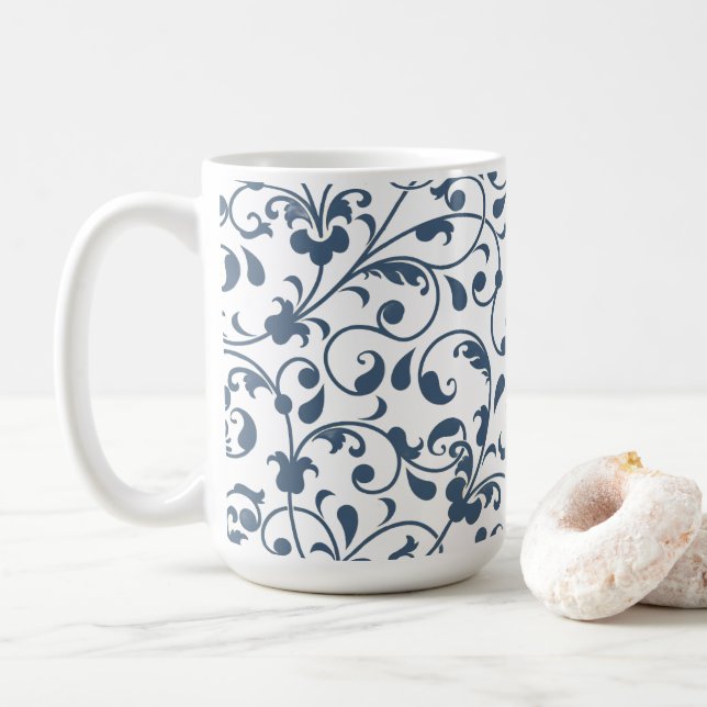 Floral 15oz Coffee Mug Kaffeetasse (Mit Donut)