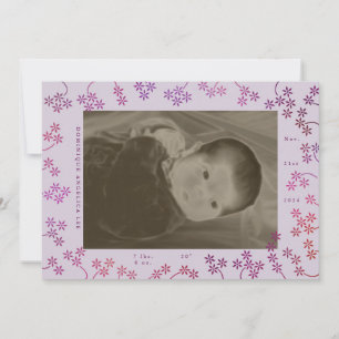 Floral 2 Foto Geburtsankündigung Ankündigung