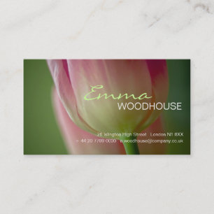 Floral 3 - Pink Tulip Business Card Visitenkarte