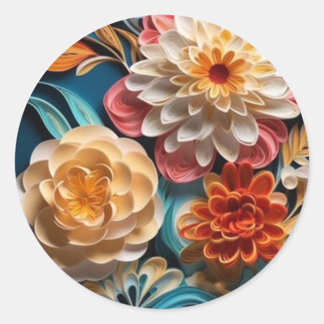 Floral 3d Stickers (Vorderseite)