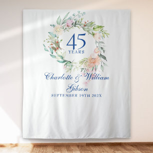 Floral 45. 65. Jubiläum Foto Stand Hintergrund Wandteppich