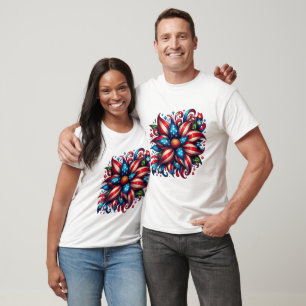 Floral 4. Juli T-Shirt