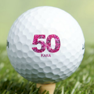 Floral 50. Geschenk für den besten Freund - Indivi Golfball