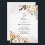 Floral 60. Geburtstag Überraschung Party Einladung<br><div class="desc">Botanische Pastel Floral 60. Geburtstagsparty Einladung Postkarte Sie können leicht mit Ihren Party-Details,  indem Sie auf die Schaltfläche "Personalisieren". Mit modernen Blumenstraukeln und modernster Typografie. Perfekt für eine überraschende Party Einladung für ein Meilenstein-Fest</div>