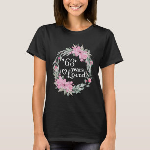 Floral 63 Jahre alt Gegenwart Männer Frauen 63. T-Shirt