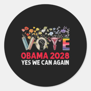 Floral Abstimmung Obama 2028 Lasse Korrektur Diese Runder Aufkleber