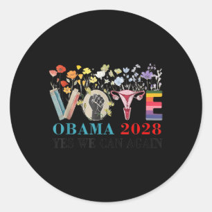 Floral Abstimmung Obama 2028 Lasse Korrektur Diese Runder Aufkleber