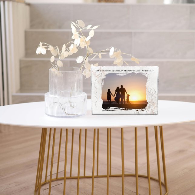 Floral Abstract w/ Bible Verse Custom Photo Block (Von Creator hochgeladen)