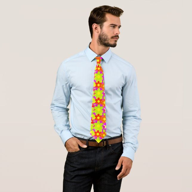 Floral Abstrakt Neck Tie Krawatte (Beispiel)