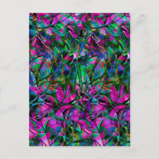 Floral Abstraktes Hartglas Postkarte