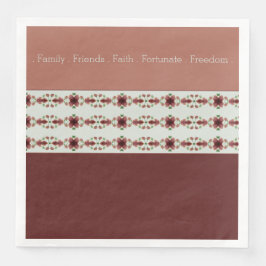 Floral Accentbraun Serviette