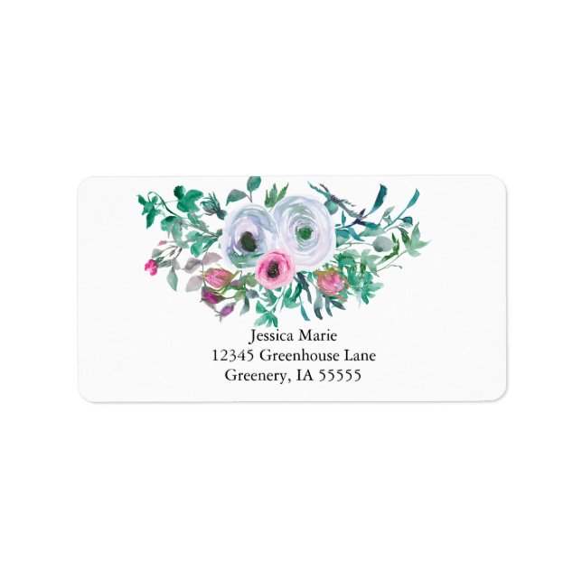 Floral Address Label Adressaufkleber (Vorne)