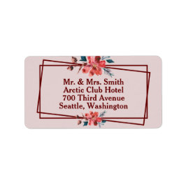 floral adressaufkleber