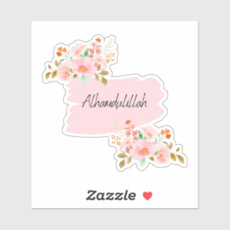 Floral Alhamdulillah Aufkleber