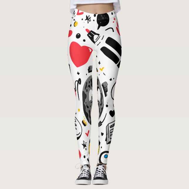 Floral All-Over Print Leggings (Vorderseite)