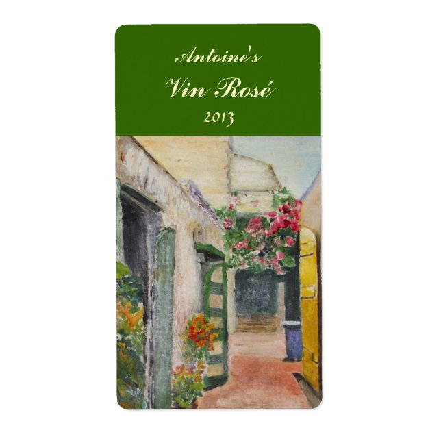 Floral Alley Weinlabel (Vorne)