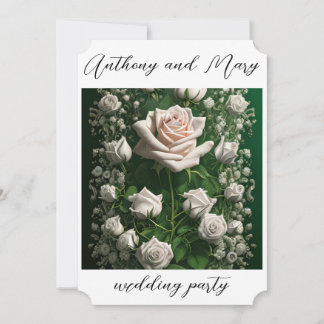 Floral Allure Wedding Party Card: himmlische Liebe Einladung
