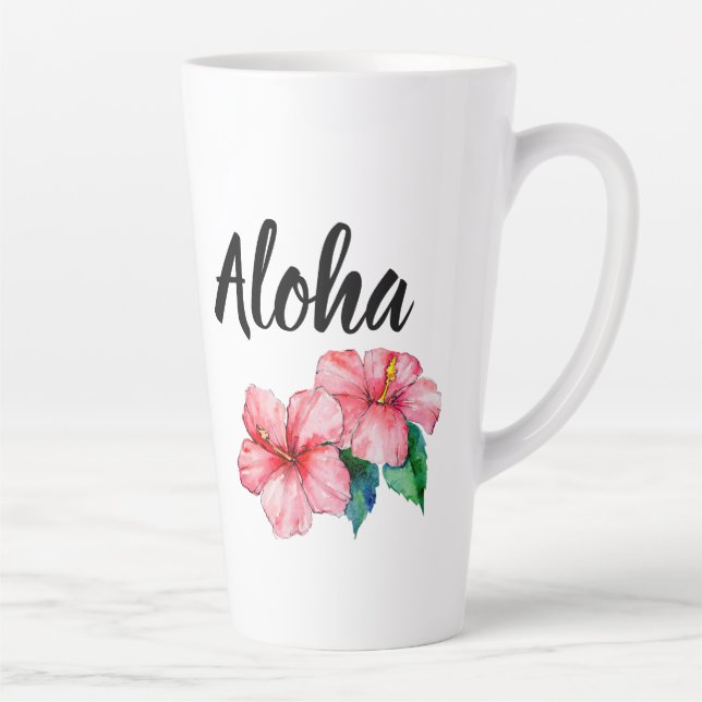 Floral Aloha Kaffee Milchtasse (Rechts)
