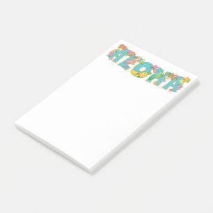 Floral Aloha Typografie Post-it Klebezettel