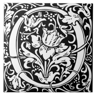 Floral Alphabet Monogramm Buchstabe O Fliese