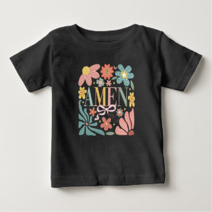 Floral Amen Art Baby T-shirt