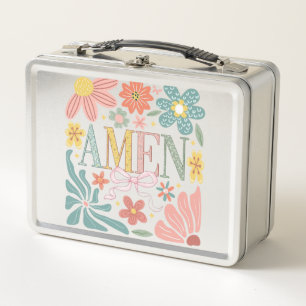 Floral Amen Art Metall Brotdose