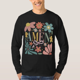Floral Amen Art T-Shirt