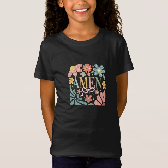Floral Amen Art T-Shirt (Vorderseite)
