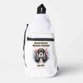 Floral American Cocker Spaniel Crossbody Bag