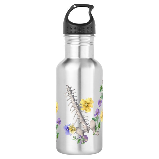Floral Anatomy - Vertebrae, Hip Bone Edelstahlflasche (Vorderseite)