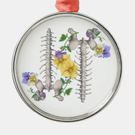 Floral Anatomy - Vertebrae, Hip Bone Ornament Aus Metall